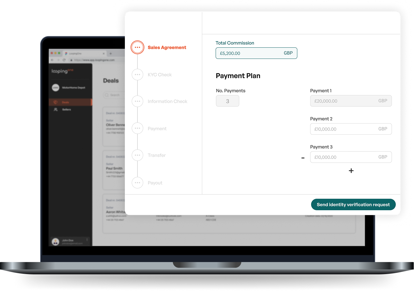 Dashboard mockup