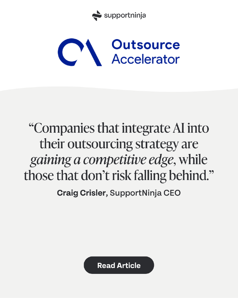 AI, customer satisfaction top cost in CX outsourcing strategy: report