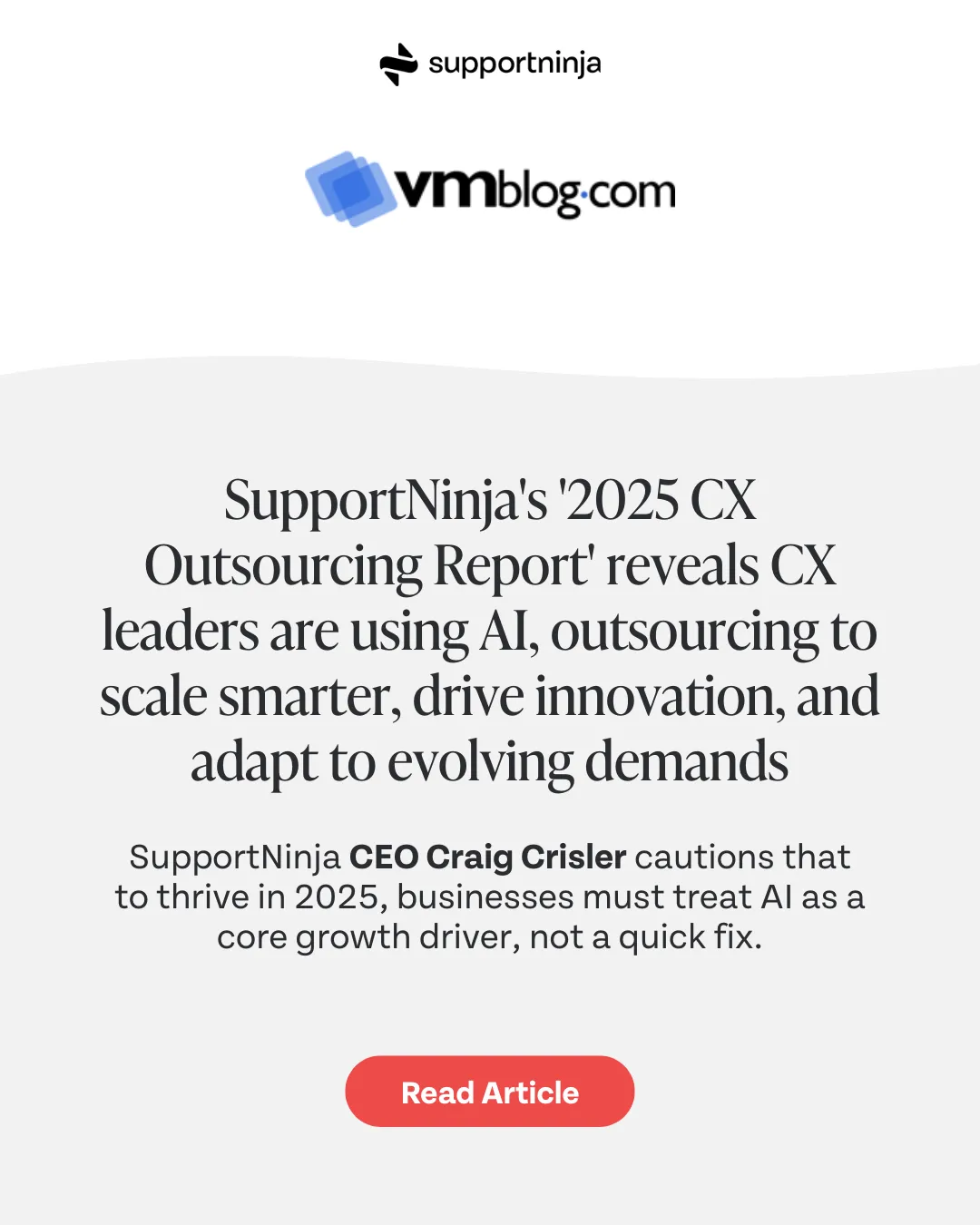 SupportNinja's '2025 CX Outsourcing Report' reveals CX leaders are using AI, outsourcing to scale smarter, drive innovation, and adapt to evolving demands