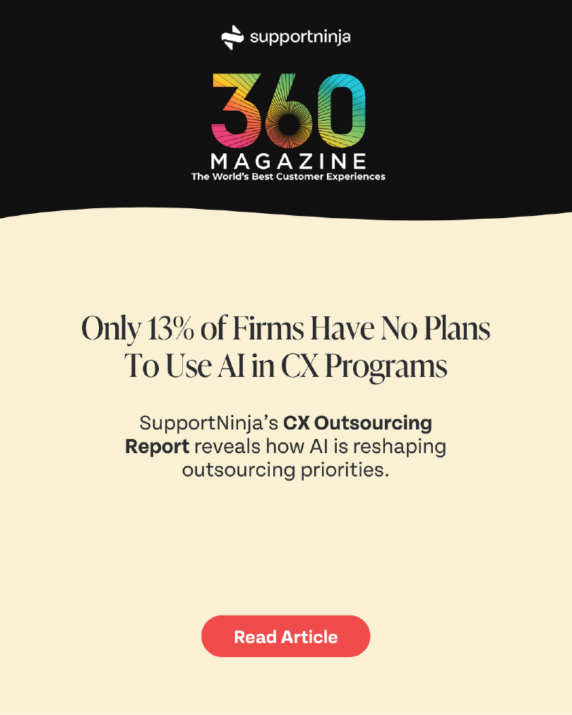 Only 13% of firms have no plans to use AI in CX programs