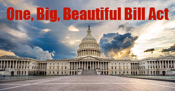 one big beautiful act words written over the U.S. capital 