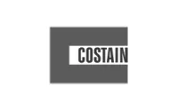 Costain logo with white text on a dark rectangular background.