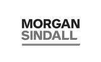 Morgan Sindall logo with bold black and gray text and an underline beneath 'Sindall'.