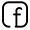 Facebook logo with a white lowercase 'f' on a dark blue square background.