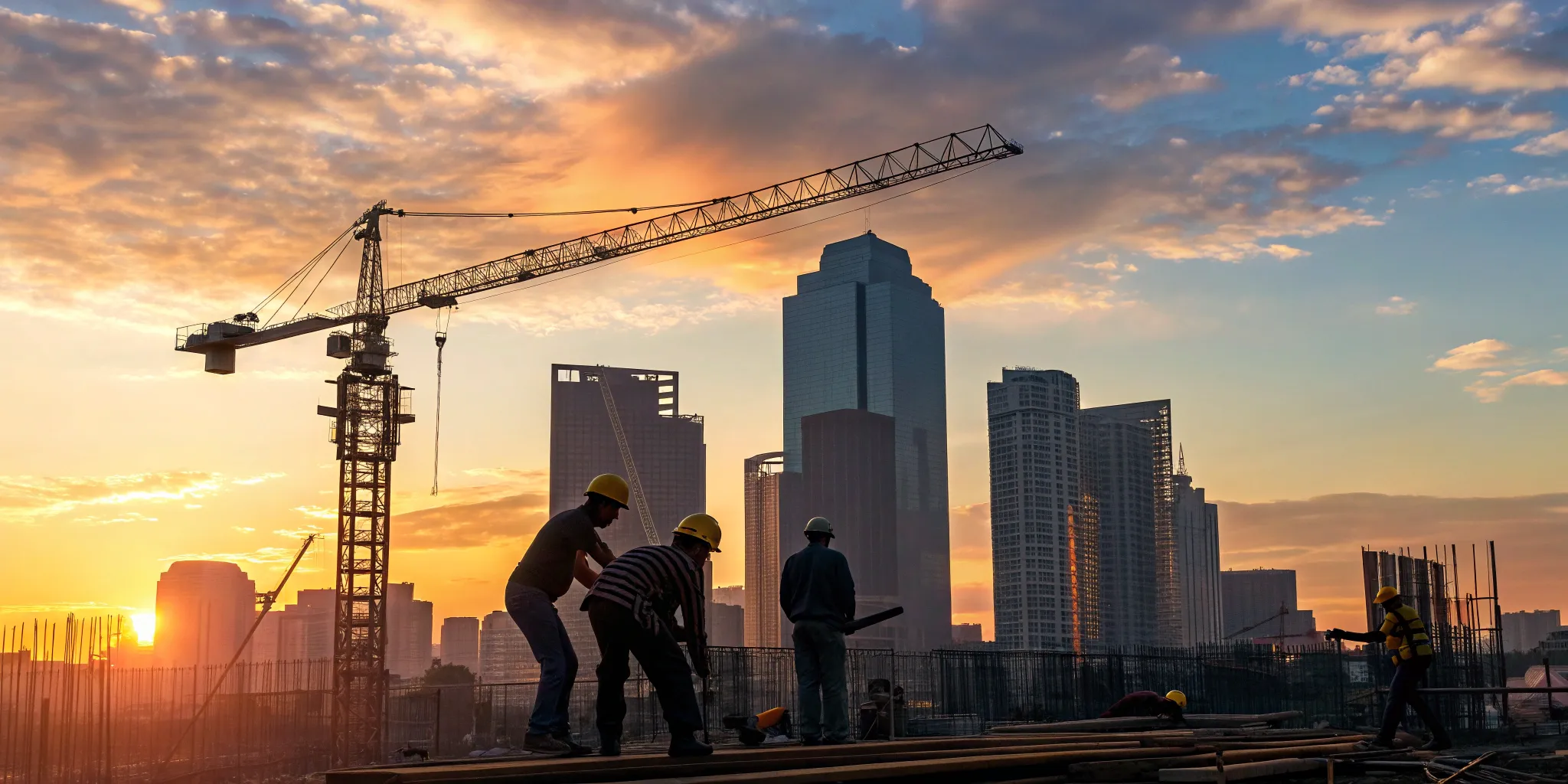 Texas construction boom: Cranes build on city skyline.