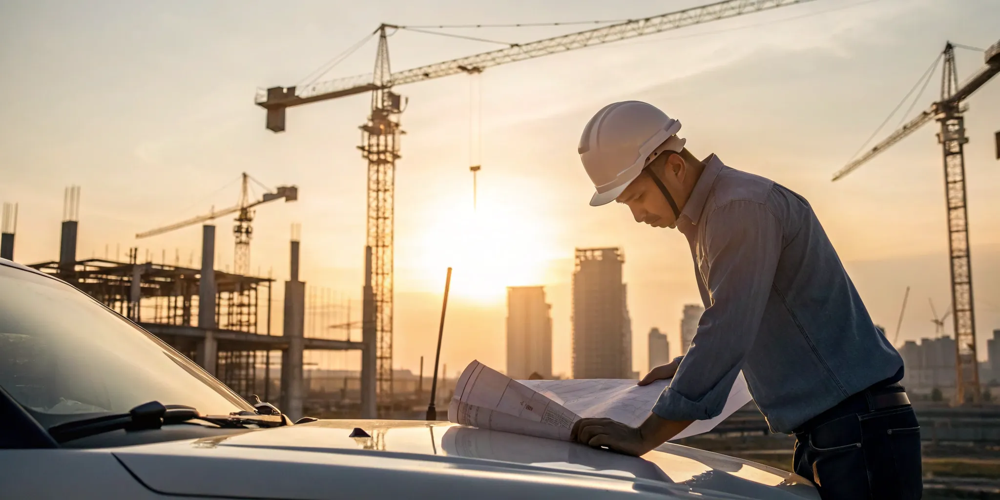 Construction manager planning a new project, the result of successful construction lead generation.