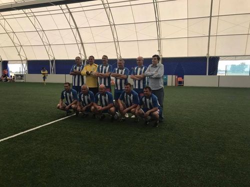 Imagine cu echipa Craiova Maxima în timpul unei vizite la Flux Arena, Craiova.