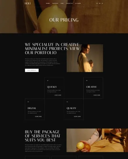 Project screens