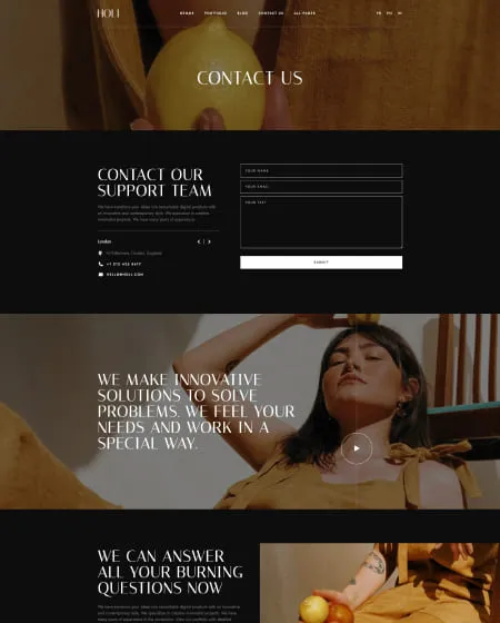 Project screens