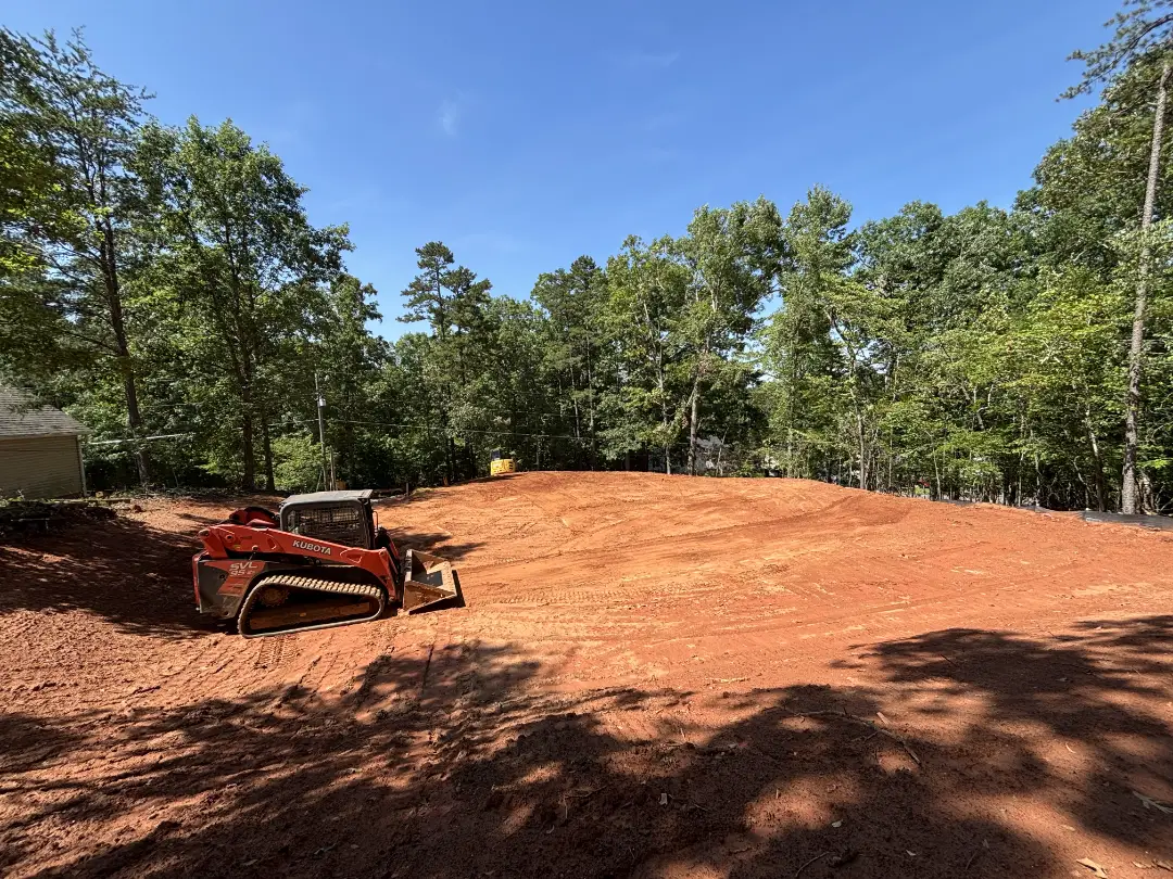 Freshly graded pa for building a home