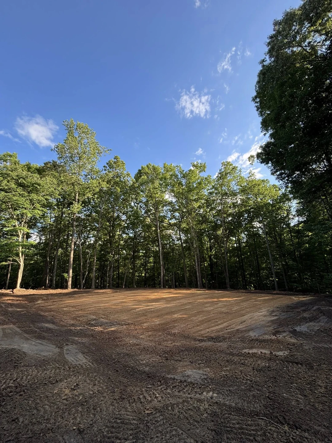 After Grading a site for construction