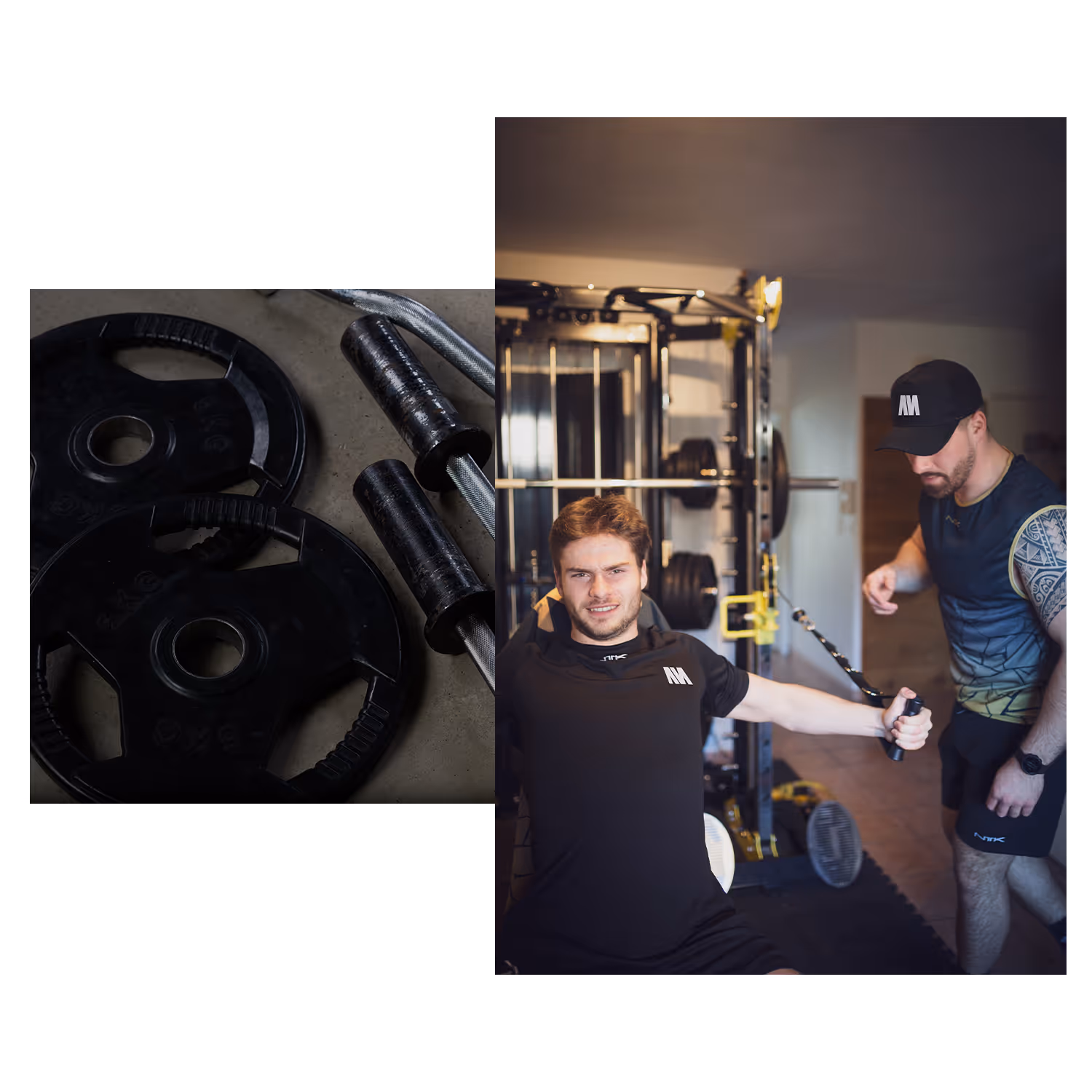 Photo de Yoann et un coaché en pleine séance de musculation