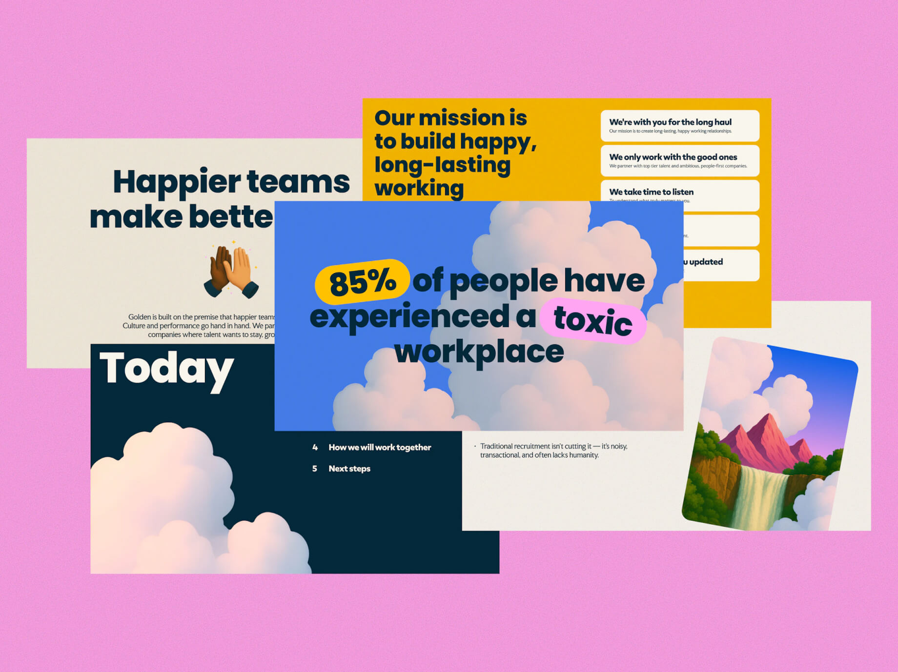 OHMY Studio professional services branding examples creative people recruitment design assets.