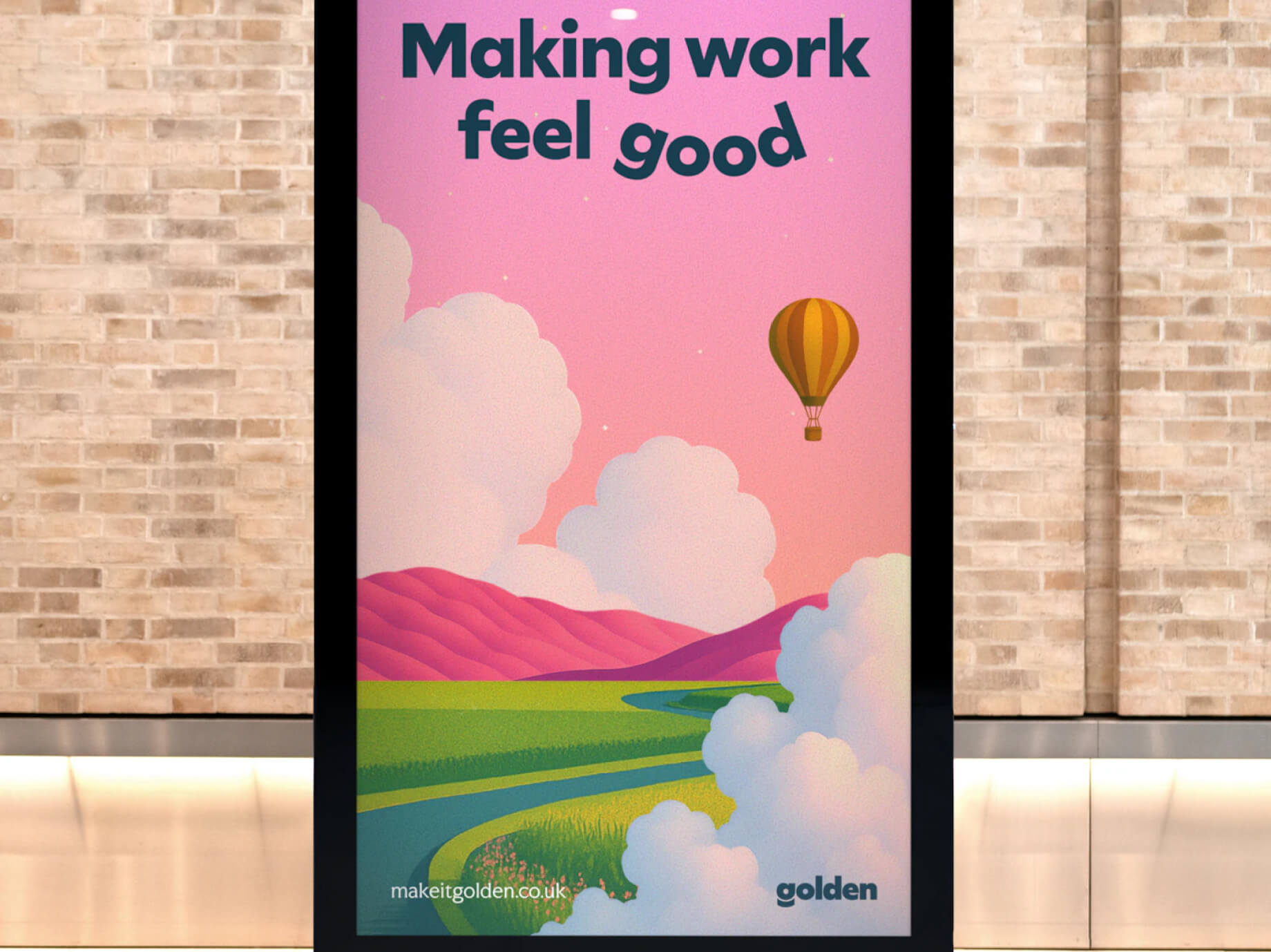 OHMY Studio Golden consultancy logo design brand storytelling marketing industry solutions.