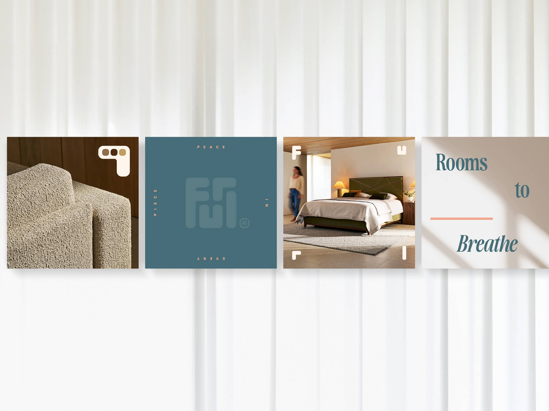 Derek&Eric. FURL signage and environmental graphics. Modular wordmark implementation brand experience.