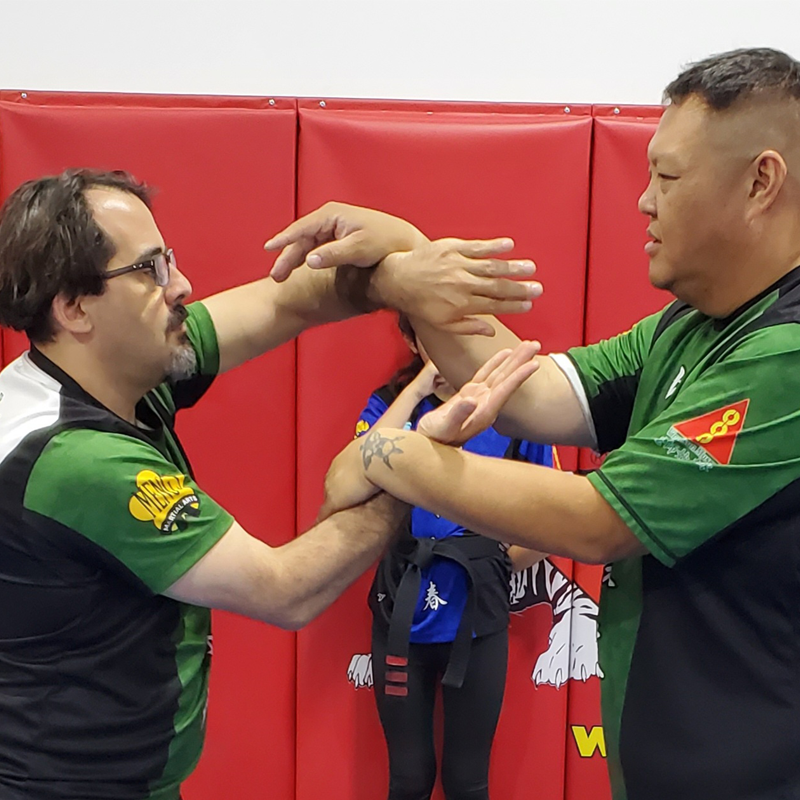 Grand Master Benny Meng talking to students