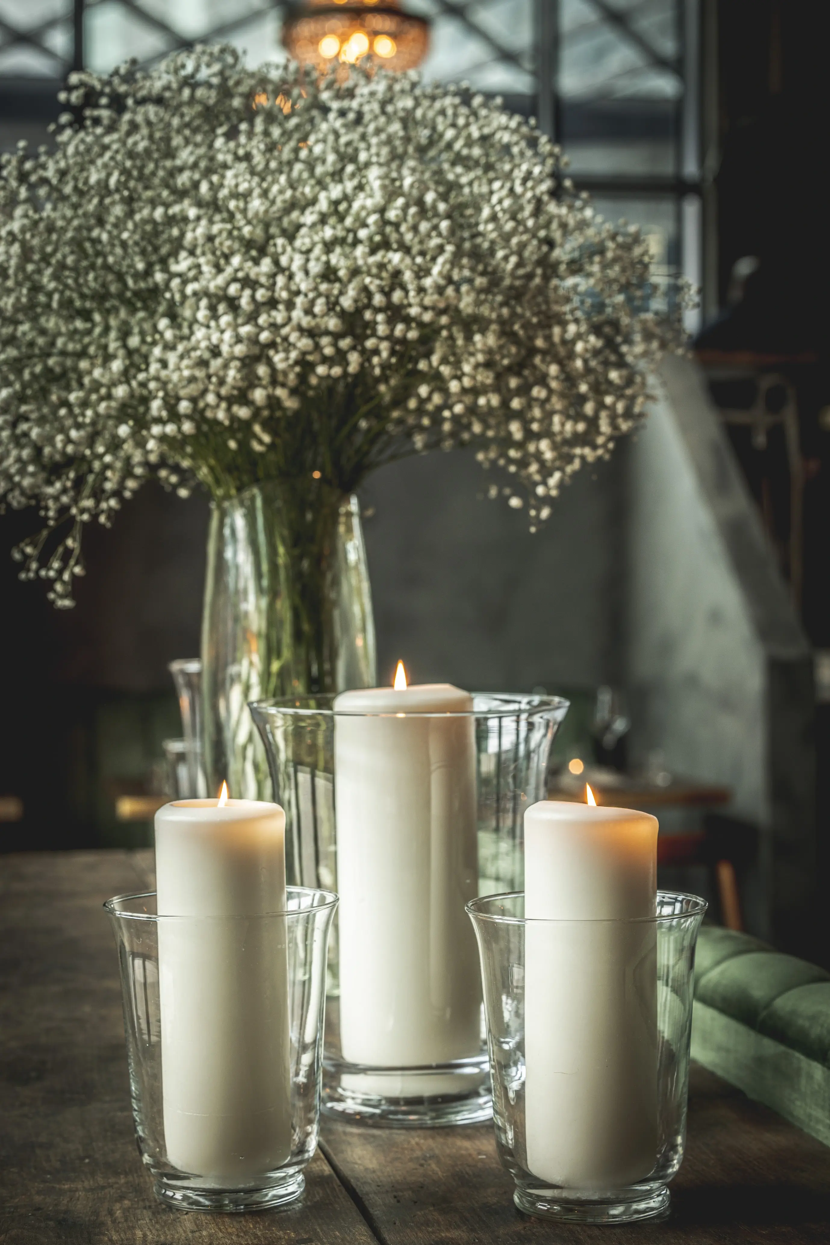 Candles and flowers at Fern