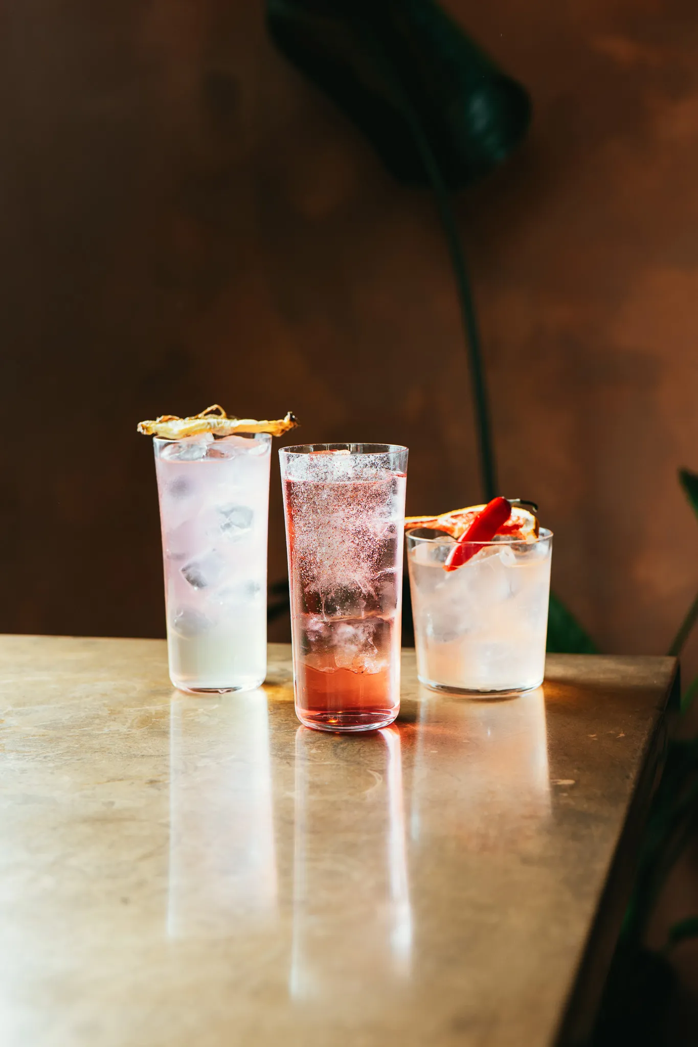 Three cocktails from the menu at Fern