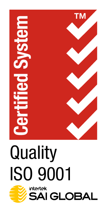 ISO 9001 Certified System Icon Red