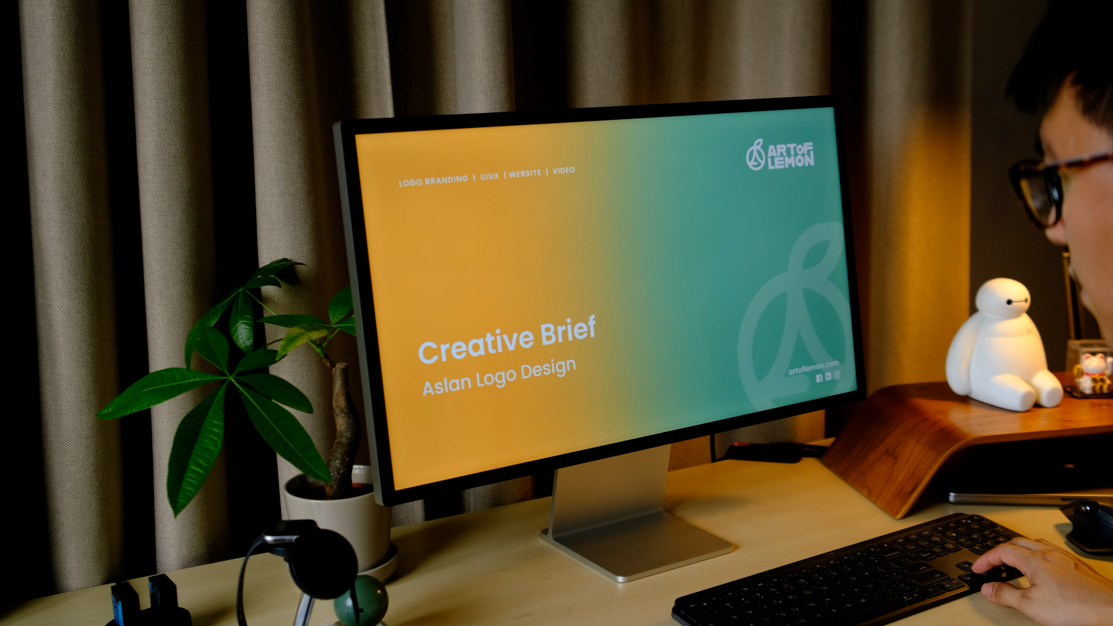 Creative brief outline for Aslan logo design.