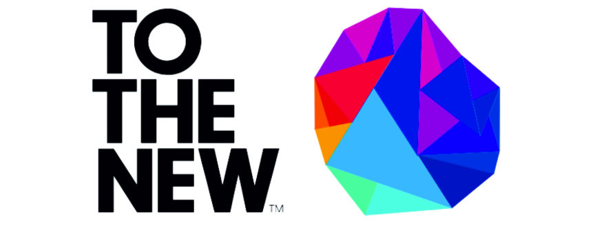 huco logo; blue,faceted lettering; black background.