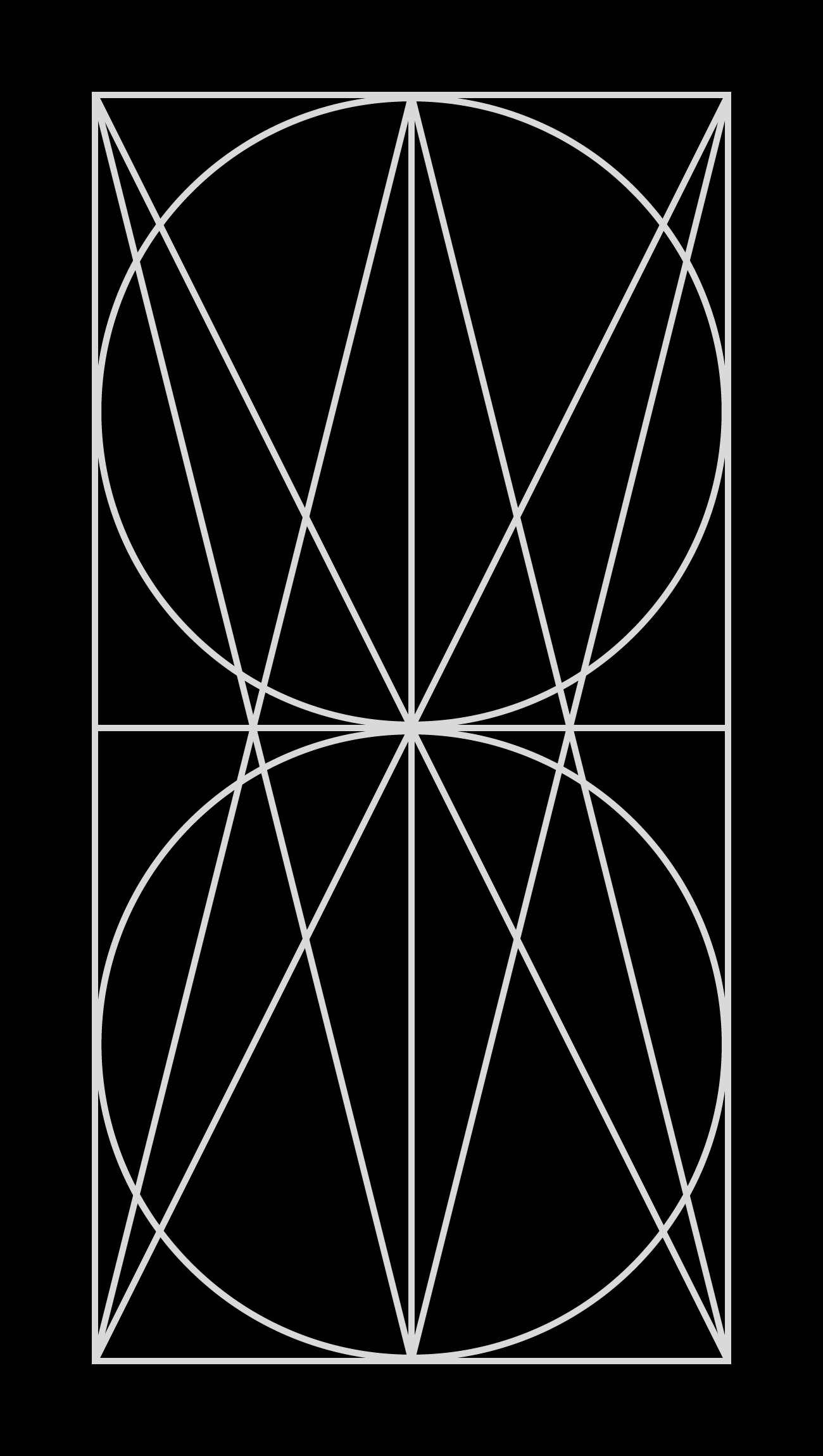 A geometric greed/figure.