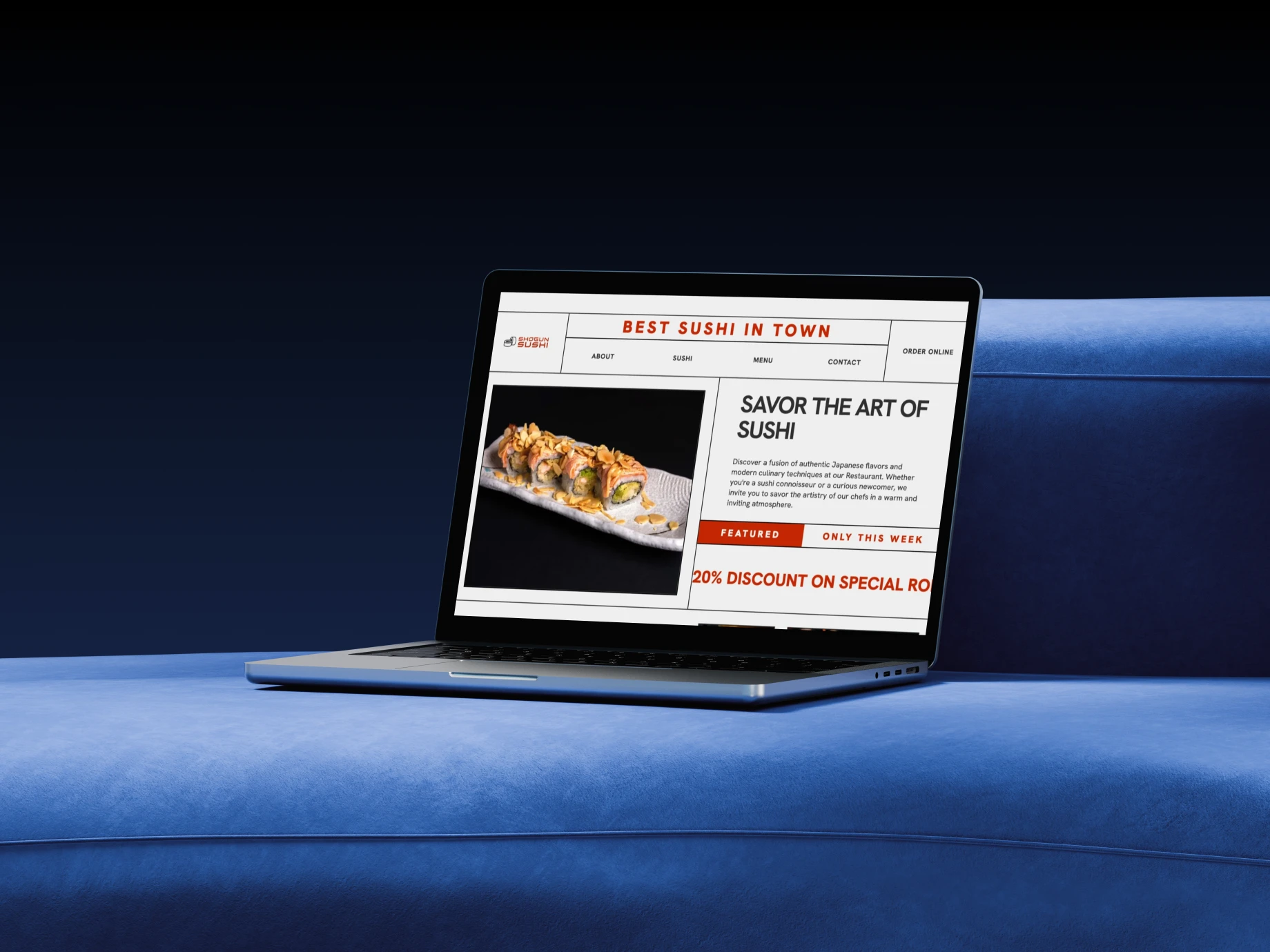 Jinisha portfolio website mockup
