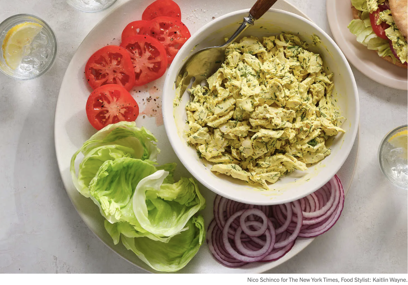 Lemon Turmeric Chicken Salad