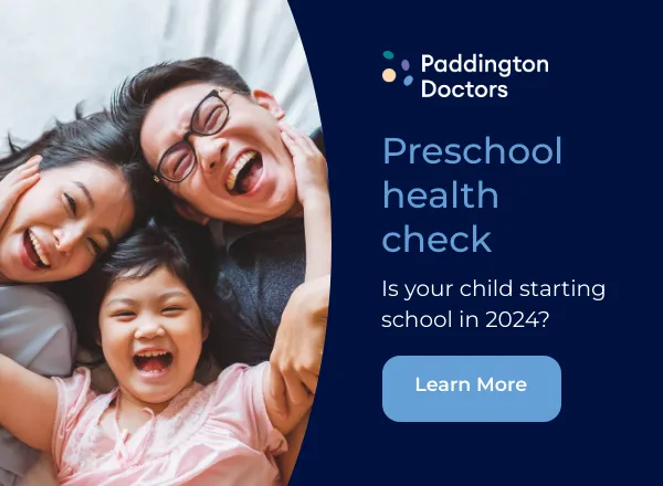 Banner for Pre-school health check at paddington doctors