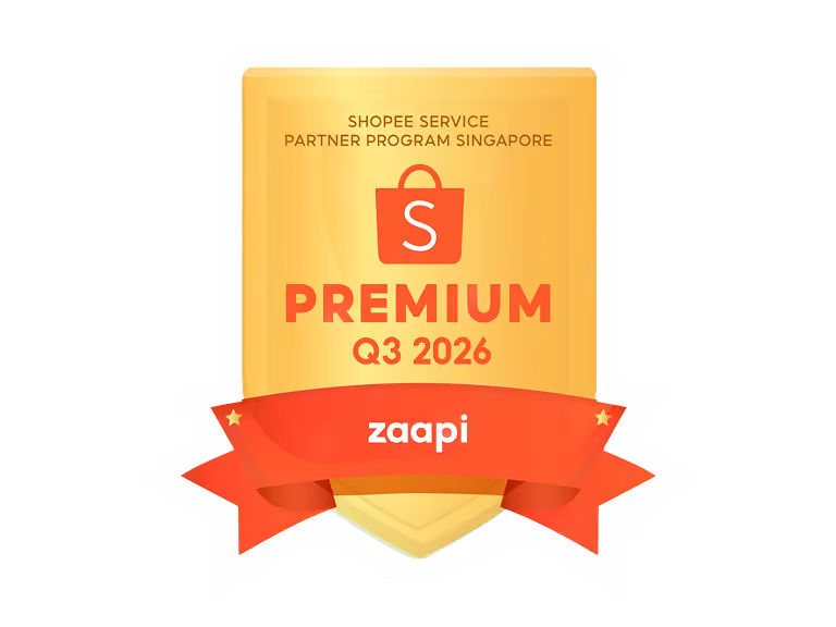 Shopee Service Partner Program Singapore — Premium tier, Q3 2026, awarded to Zaapi.