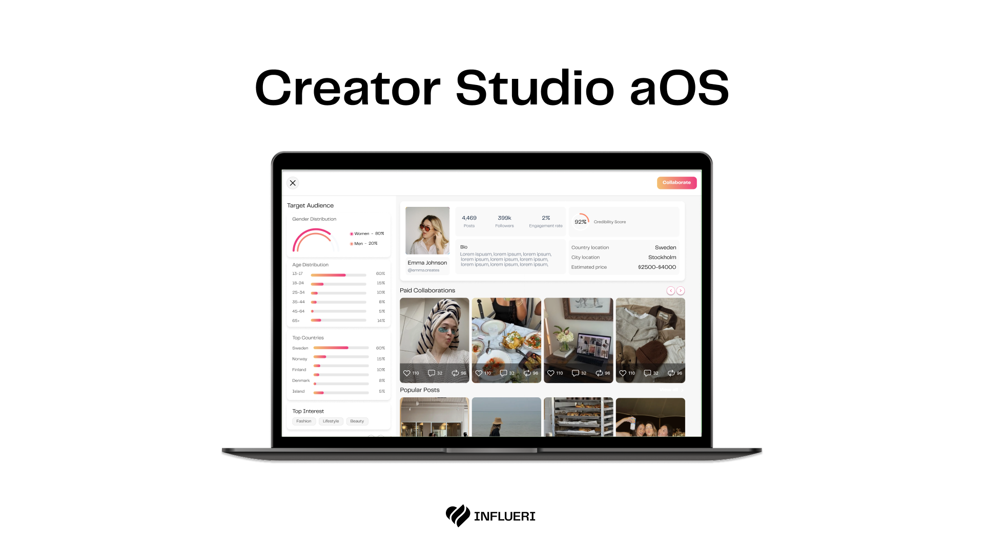 Influeri Introduces Creator Studio aOS 
