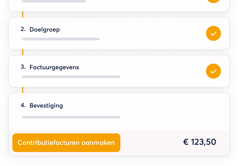 In contributie voor de vereniging