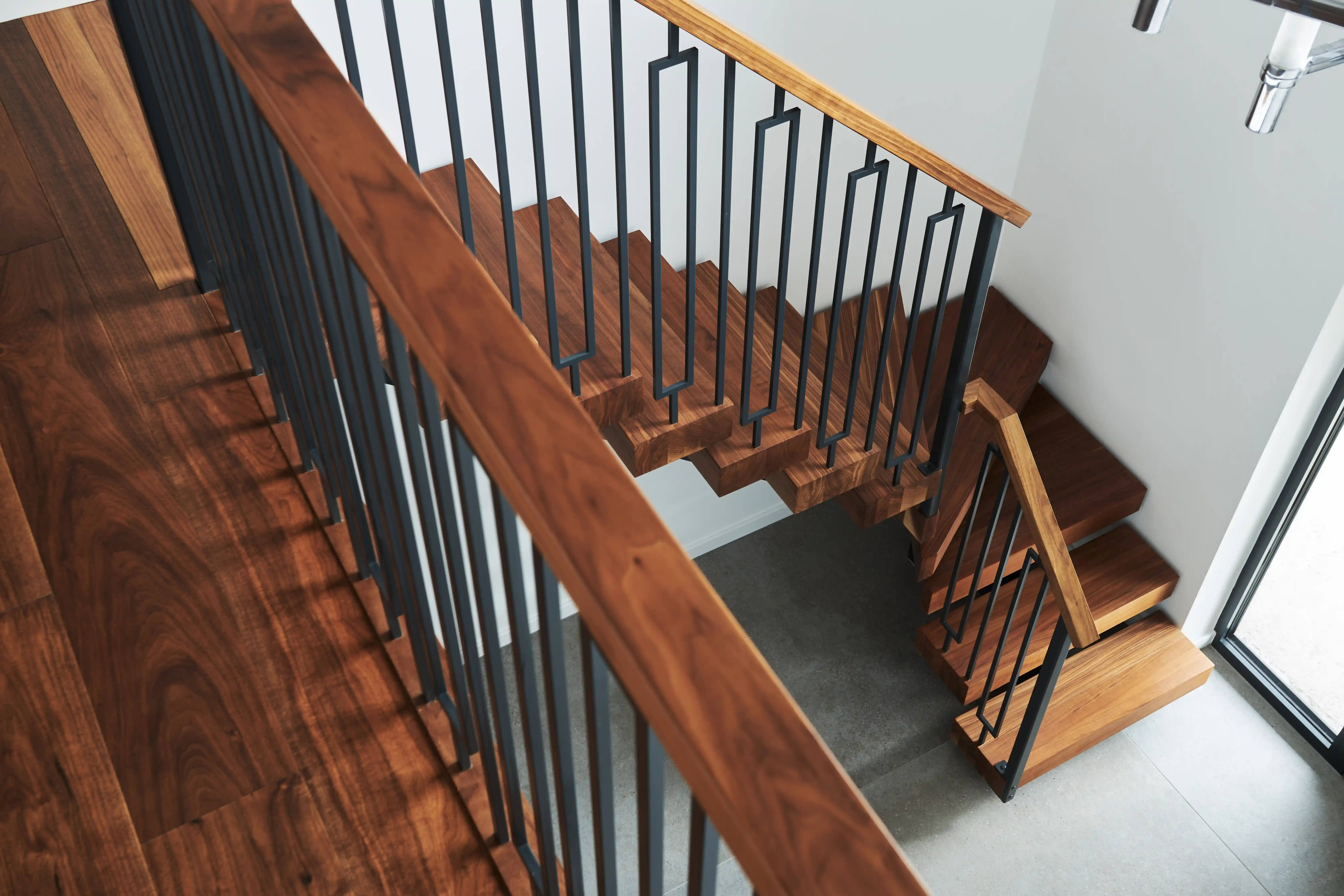 dark oak feature stairs