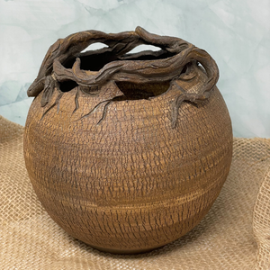 Whimsical painting of characters sitting outside on Somerville's Division Street