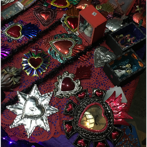 abstract painting with big brushstrokes and texture in shades of blue purple and green by artist kathleen Shanahan