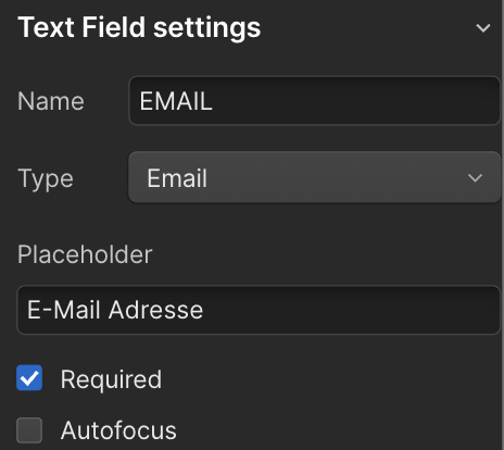 Webflow Input Field Name