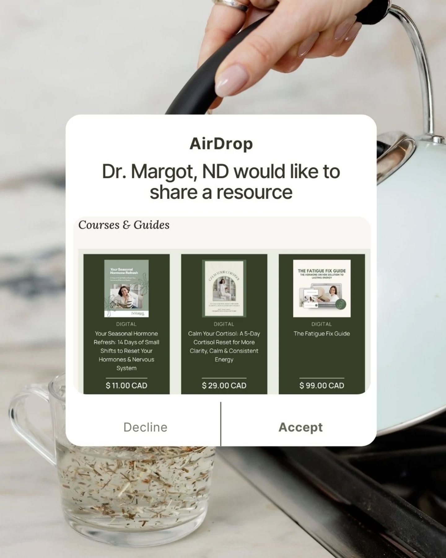 Find Doctor Margot ND on Instagram @doctormargotnd