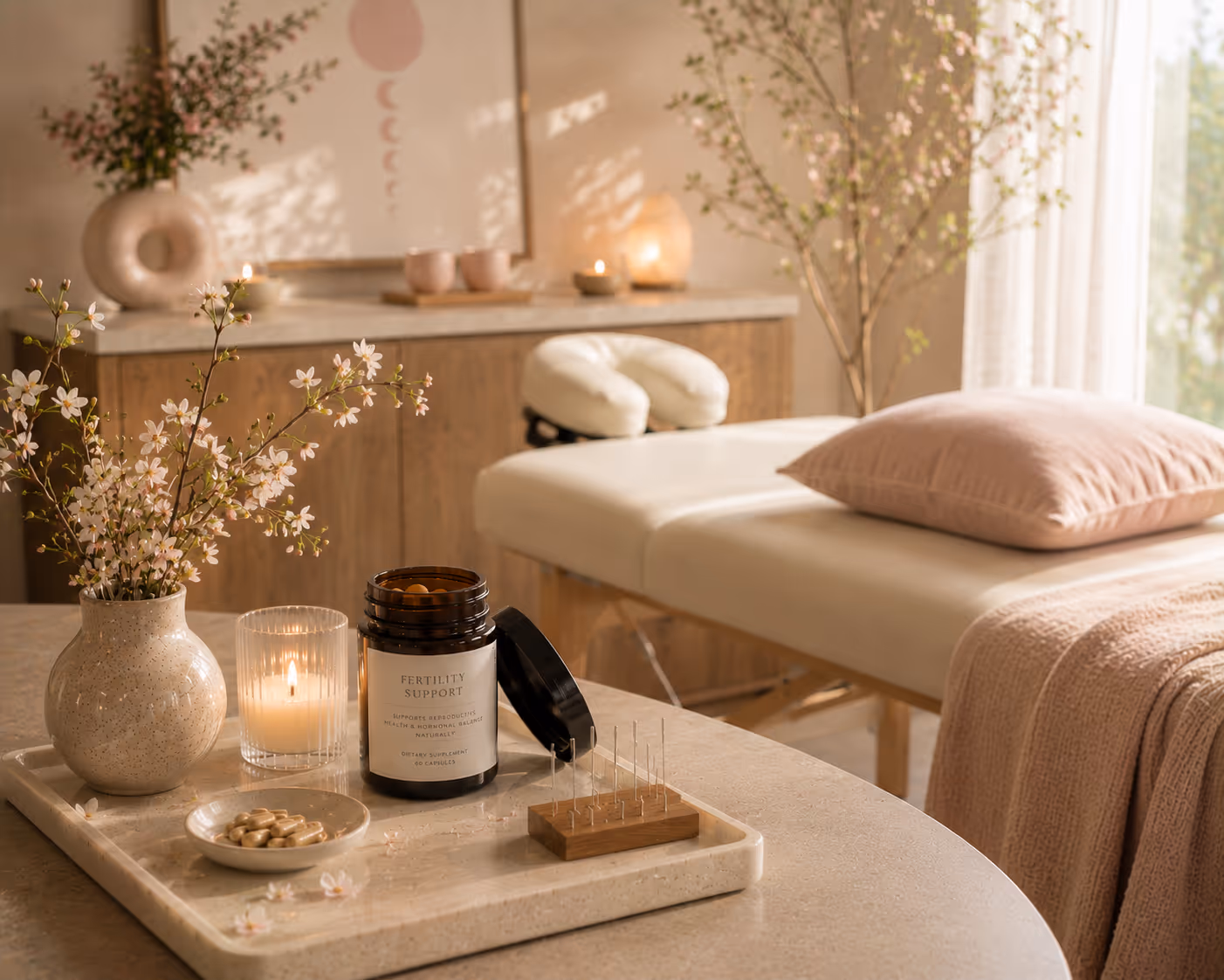 Fertility acupuncture for natural conception, IVF and IUI support, and hormonal balance. Available to new and existing patients in The Junction.
