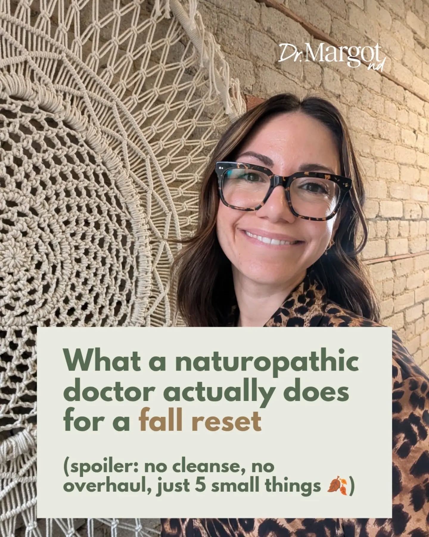 Find Doctor Margot ND on Instagram @doctormargotnd