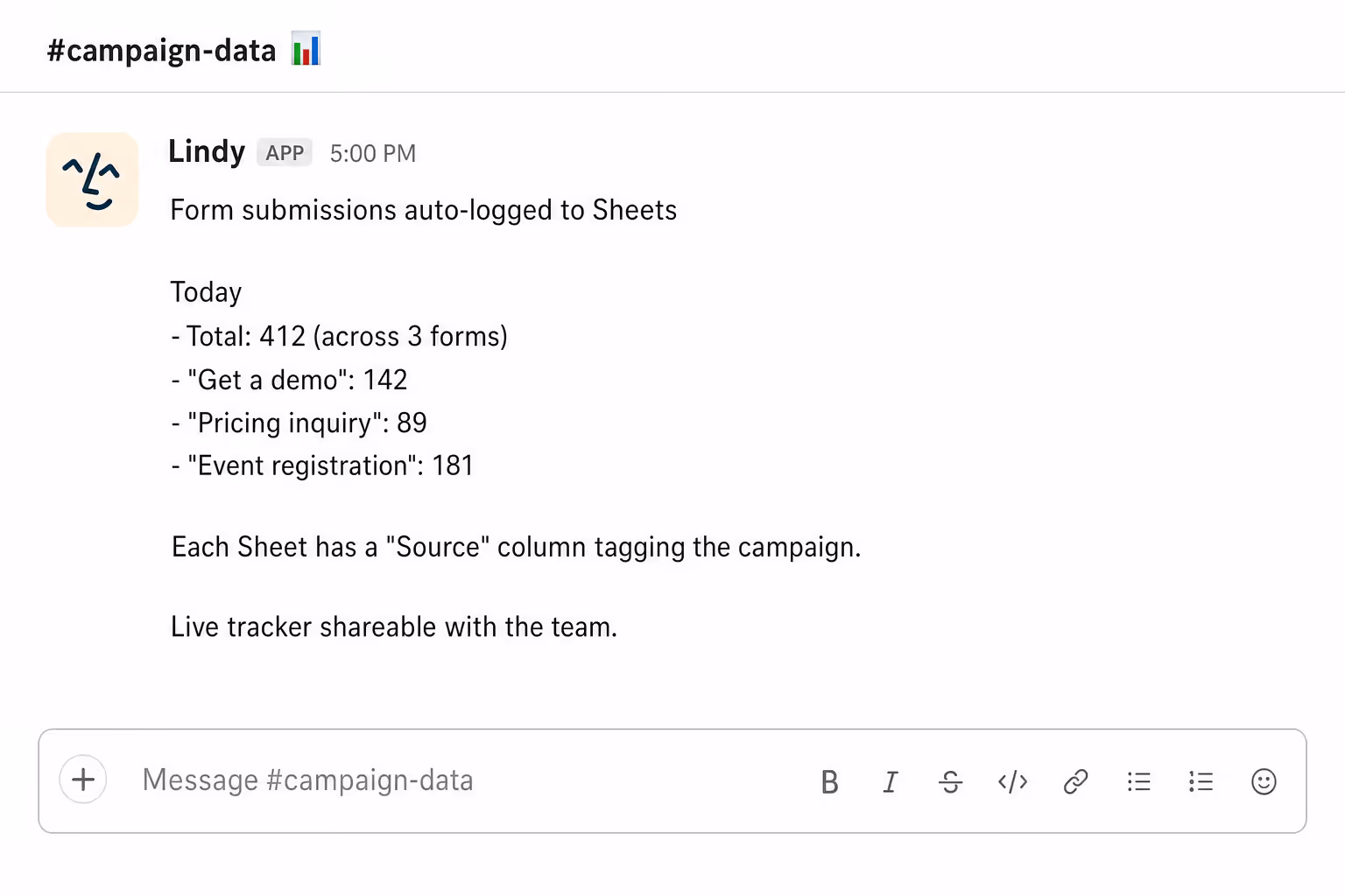 Form data feeds your reports automatically