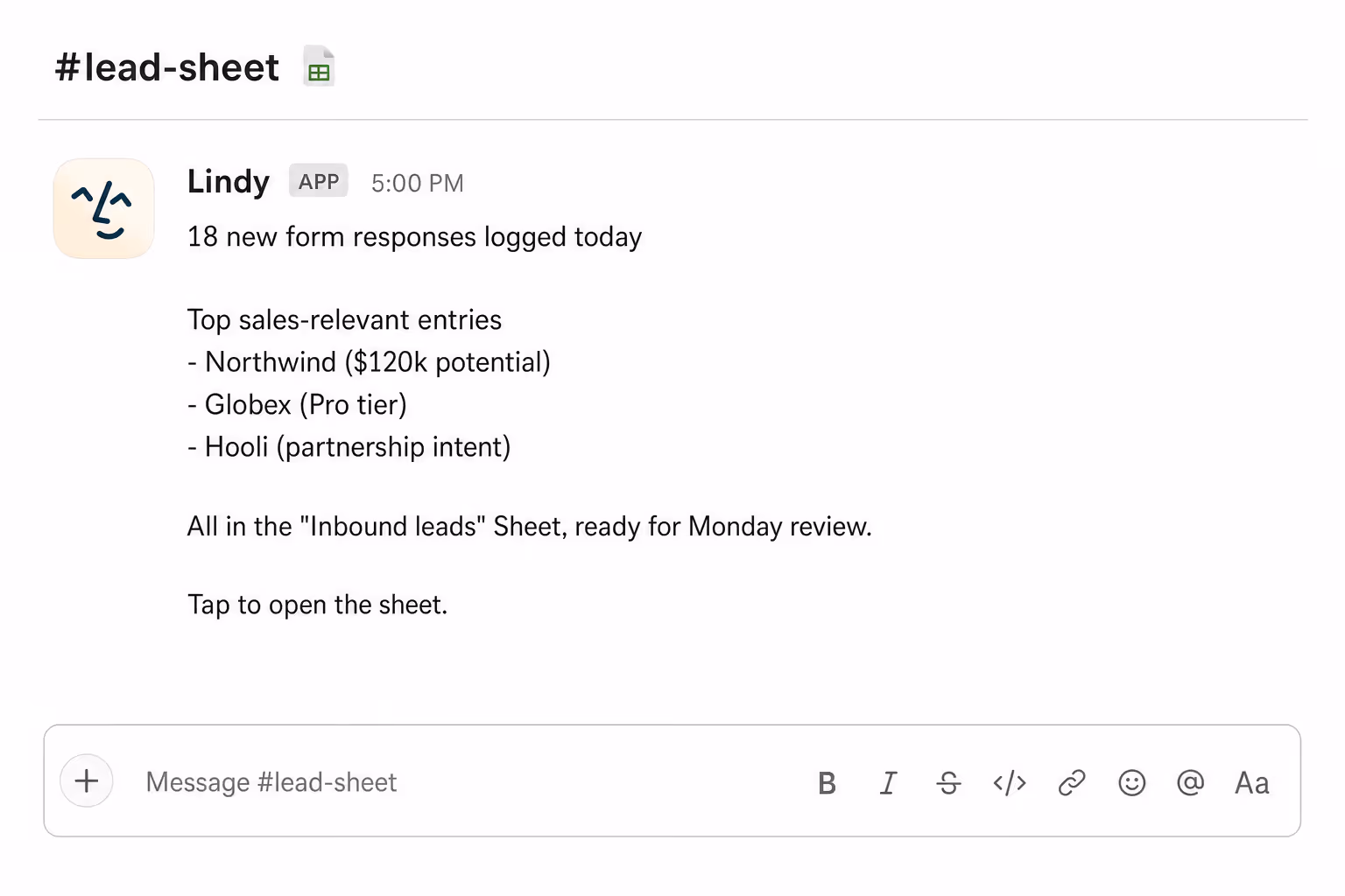 Every inbound lead lands in one trackable place