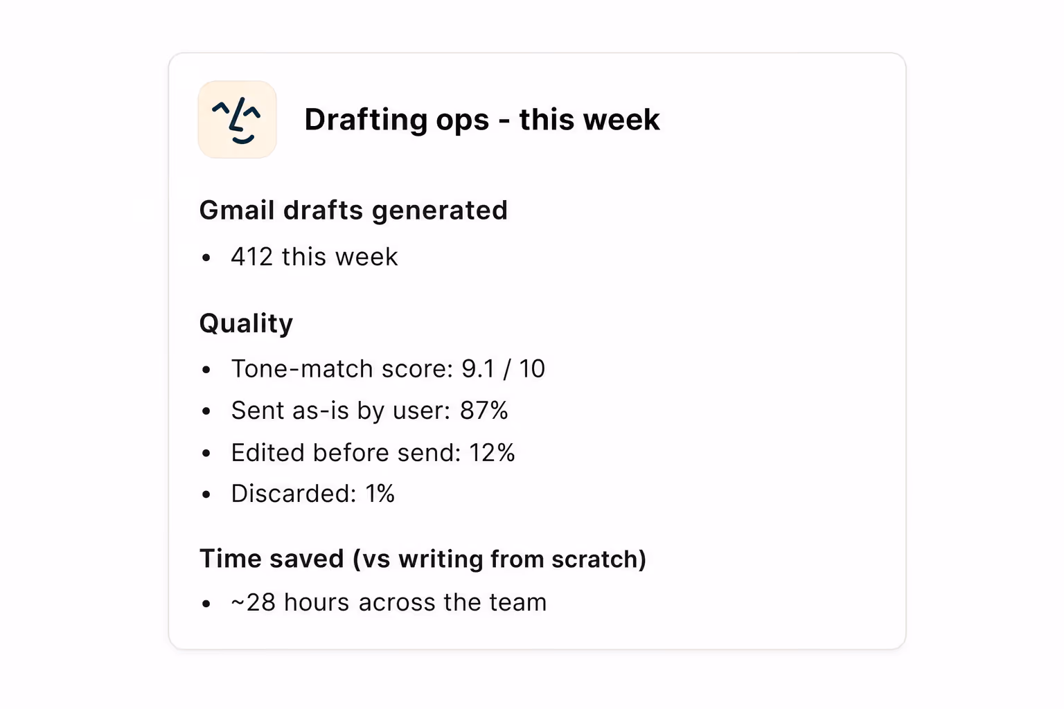 Cut email time across the team
