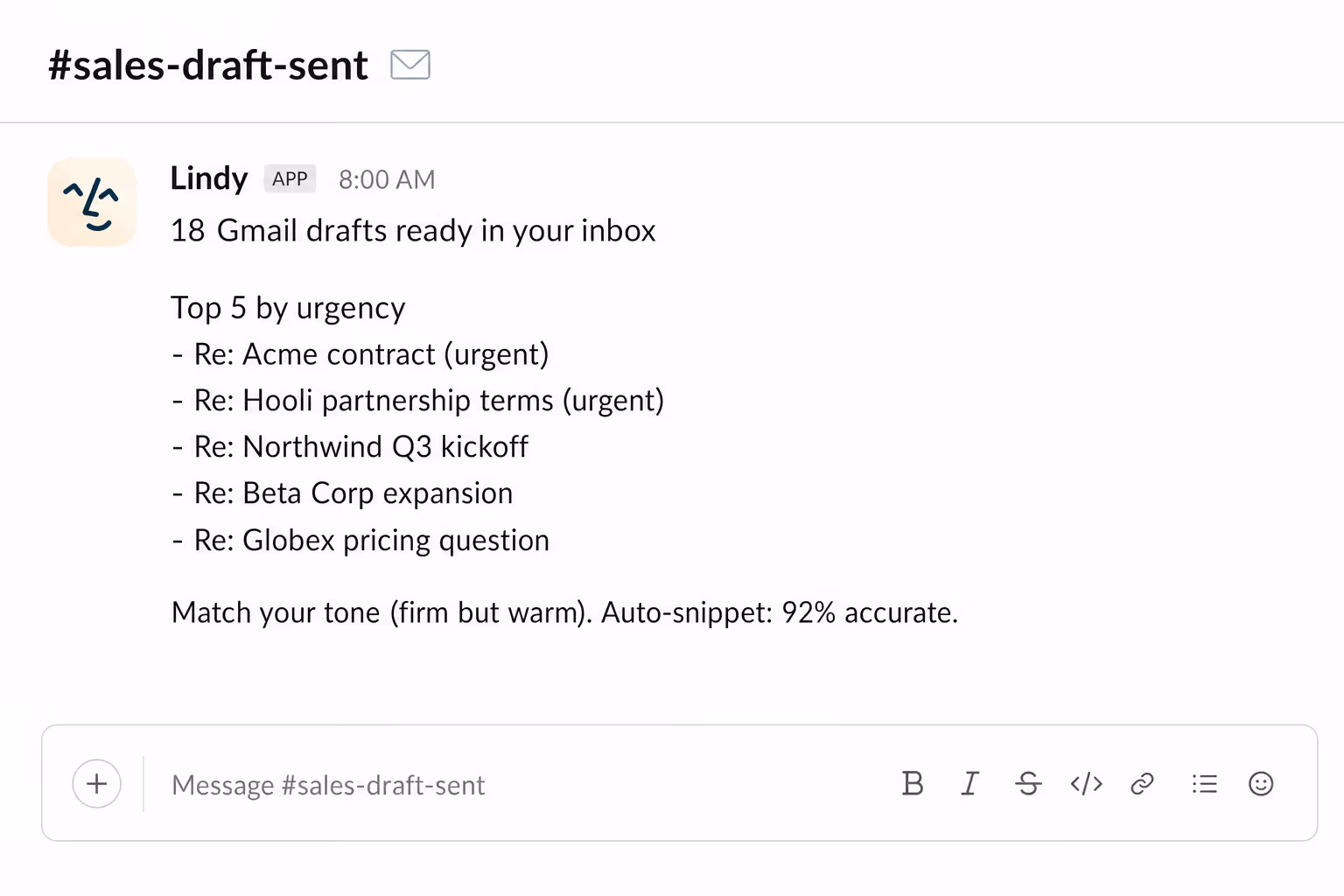 Every prospect reply, drafted before you open it