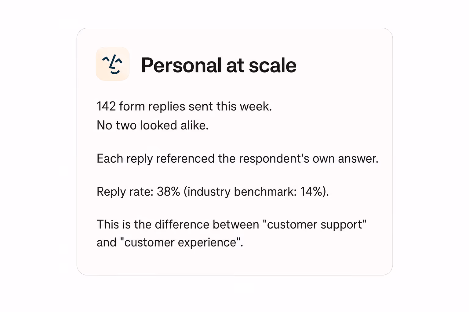 Every form fill gets a real, personal reply