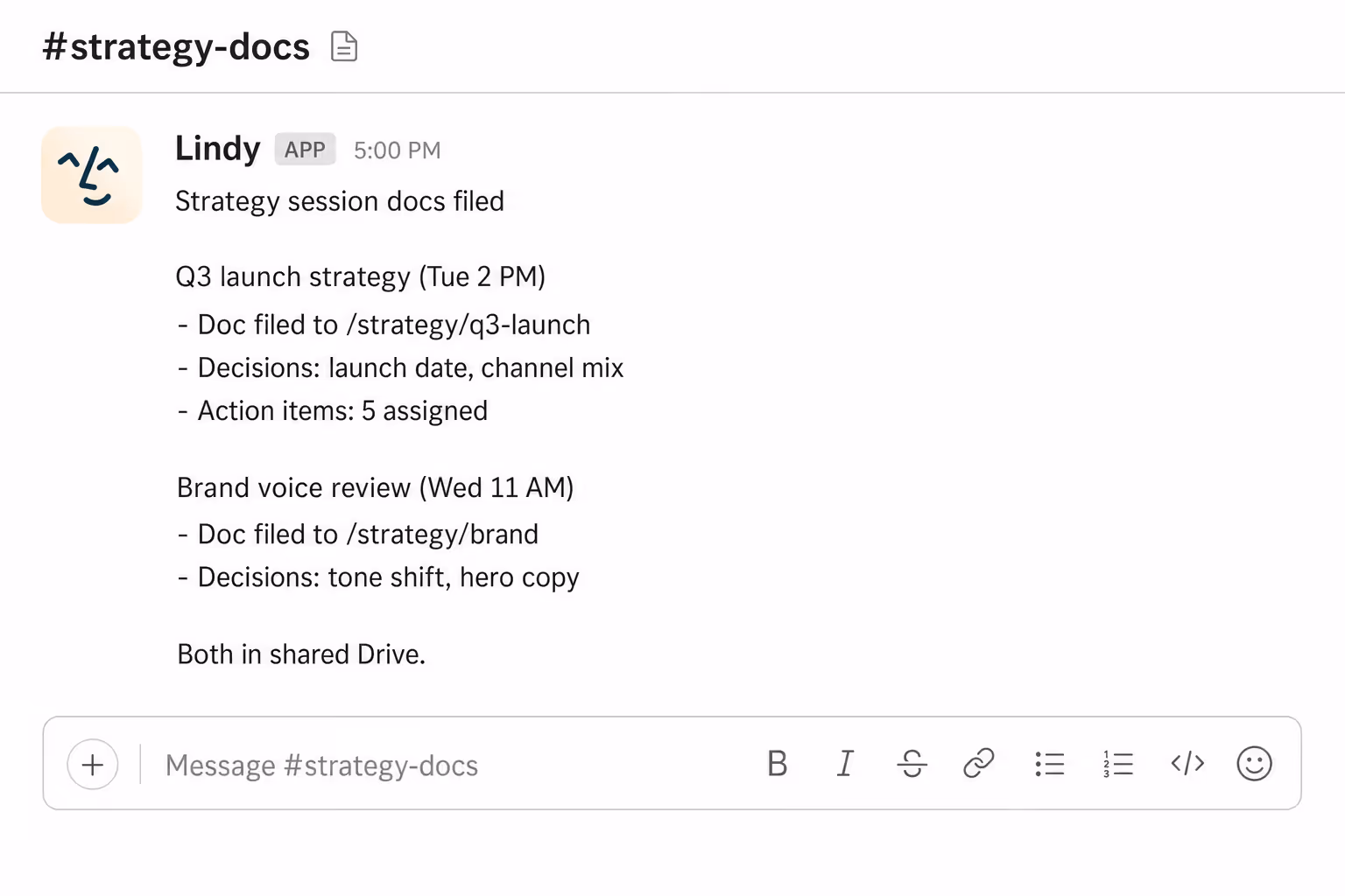 Workshop notes become real artifacts