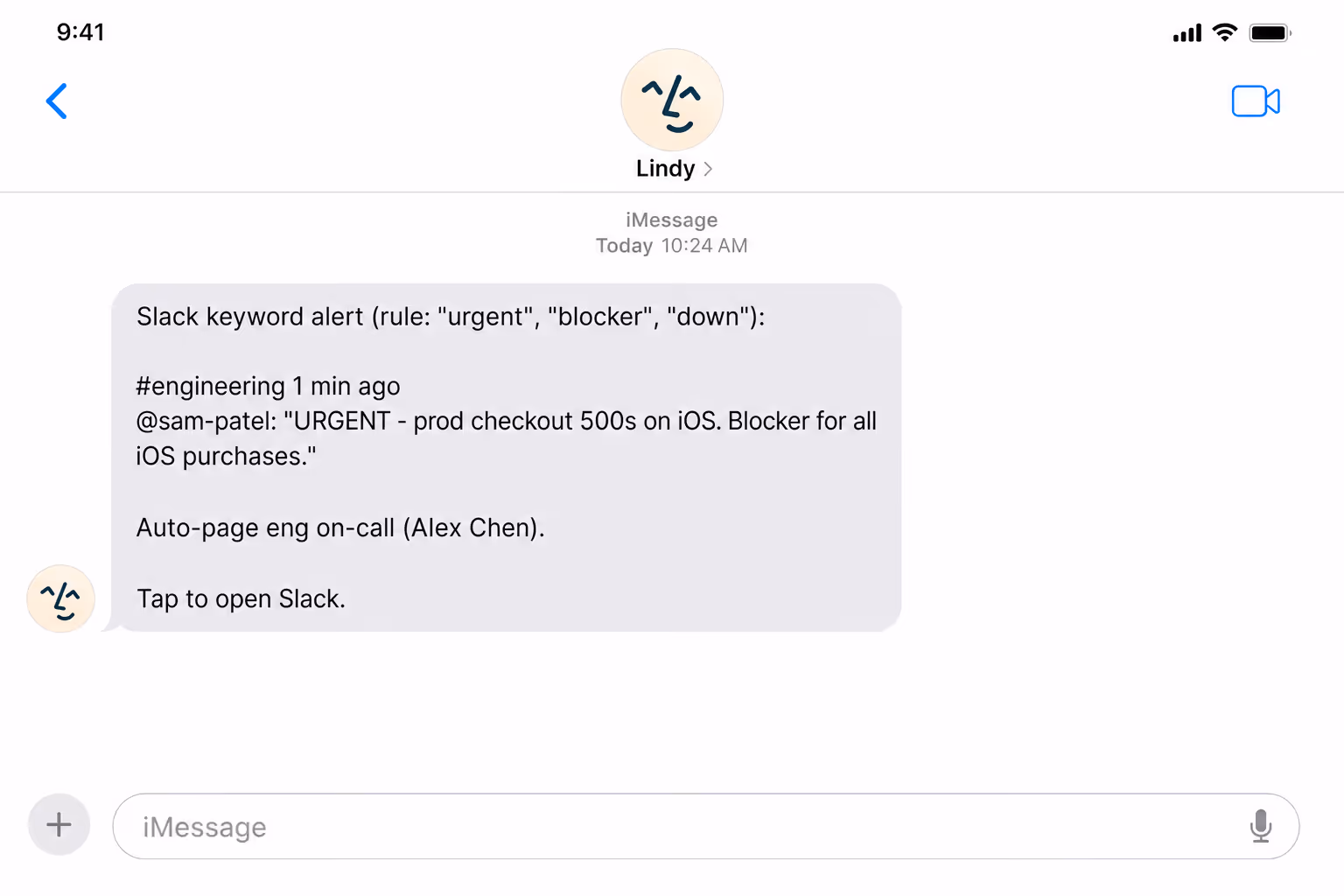 Critical Slack messages reach you off-keyboard