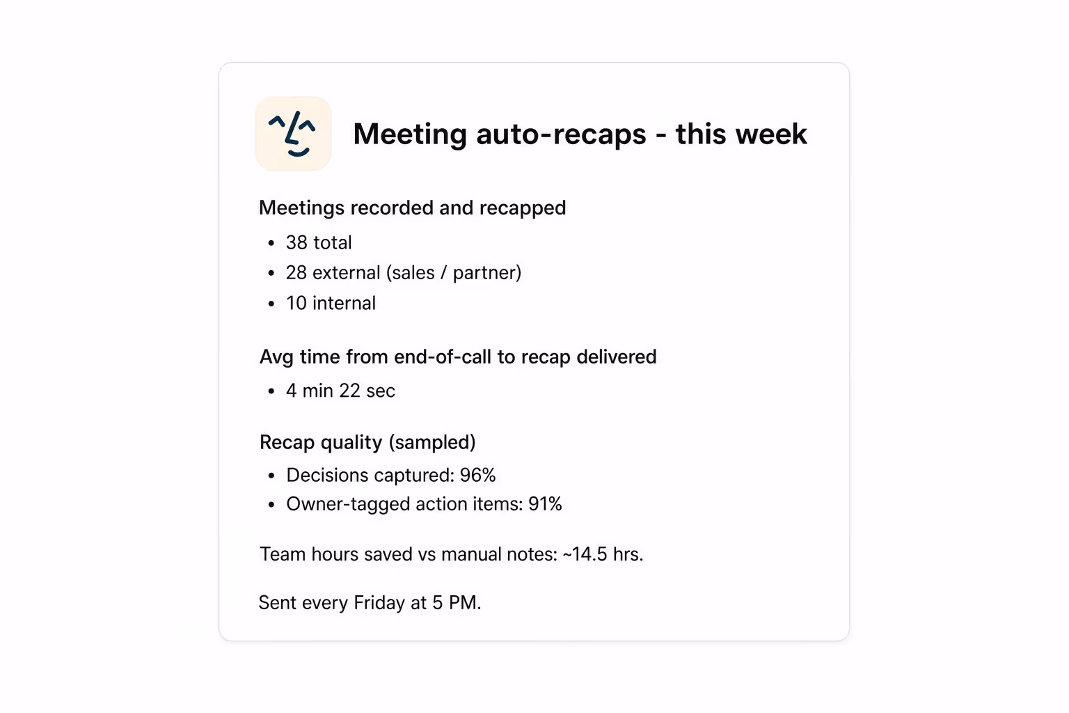 Meetings produce records, not lost time
