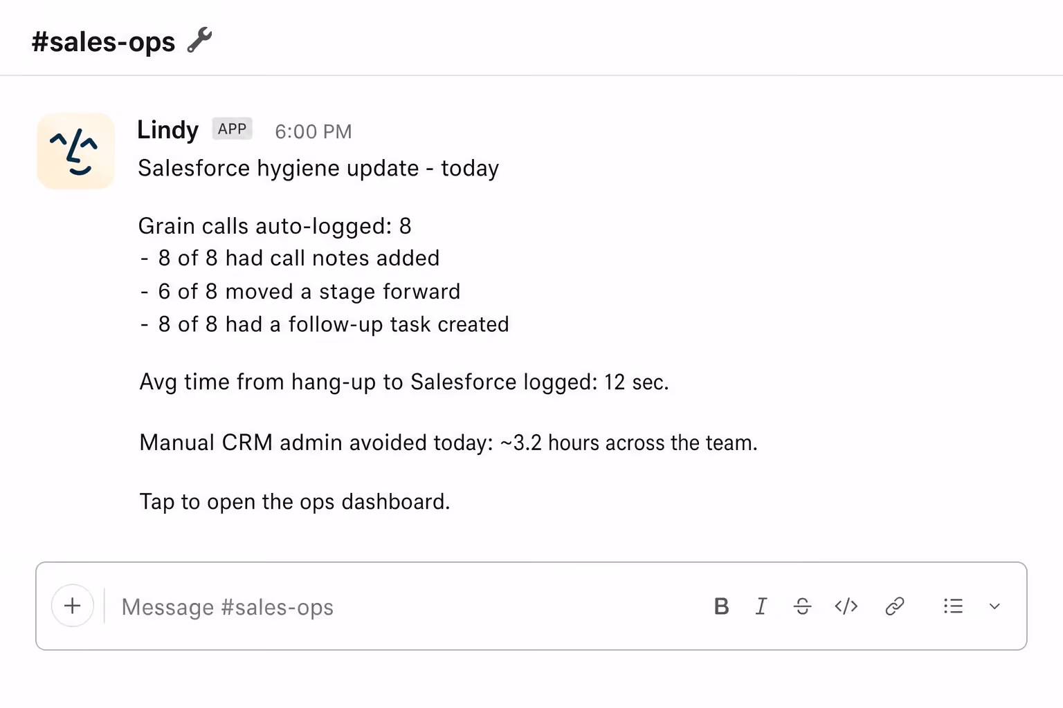 No more after-the-call admin