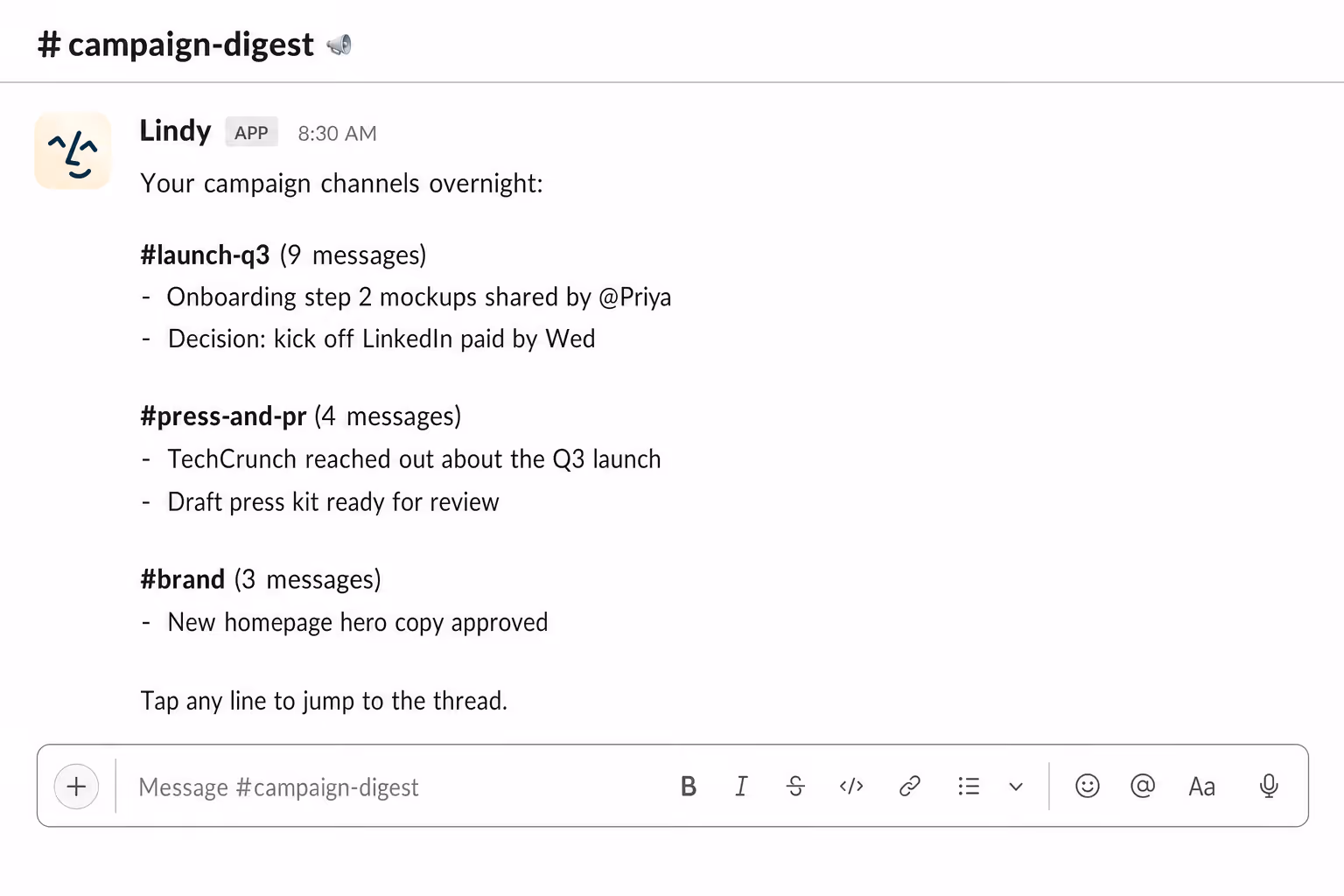 Stay across launch channels without sitting in them