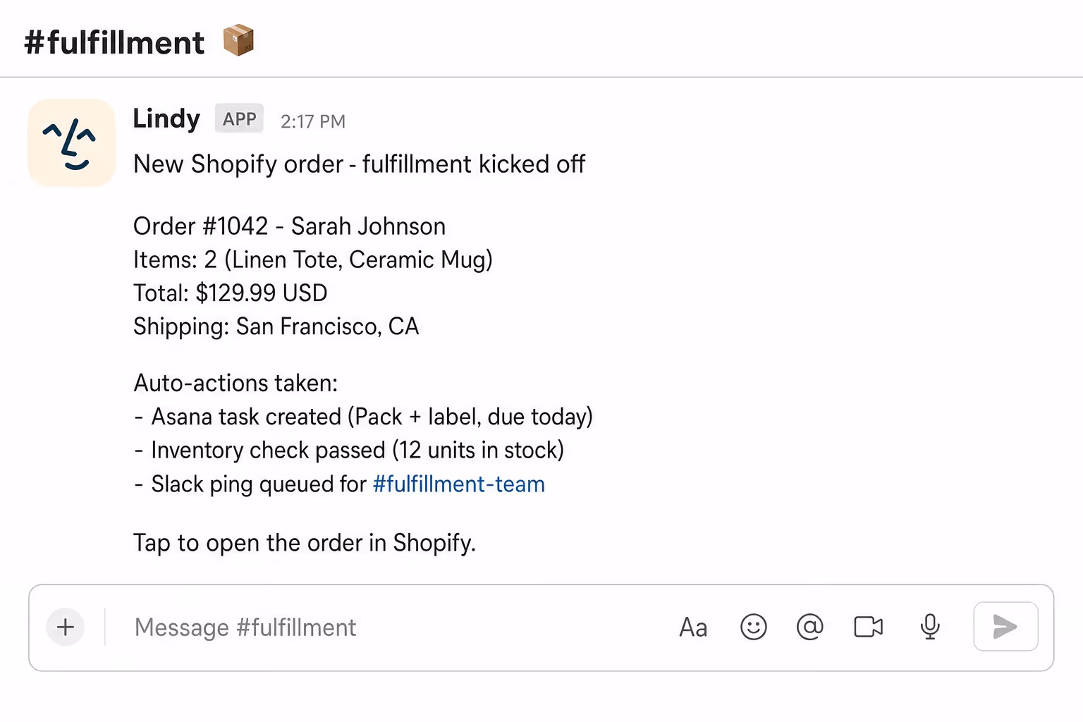 Order flow visible to the whole team, all day